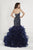 Tiffany Designs - 46180 Beaded Deep Sweetheart Ruffled Mermaid Dress In Blue