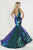 Tiffany Designs - 46194 Sequined Deep V-neck Mermaid Dress In Multi-Color