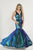 Tiffany Designs - 46194 Sequined Deep V-neck Mermaid Dress In Multi-Color