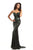 Johnathan Kayne - 461 Sequined Strapless Mermaid Gown in Green