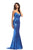 Johnathan Kayne - 461 Sequined Strapless Mermaid Gown in Blue