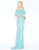 Mac Duggal - 4620M Two Piece Ruffle Beaded Sheath Gown In Blue