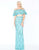 Mac Duggal - 4620M Two Piece Ruffle Beaded Sheath Gown In Blue