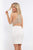 Rachel Allan - 4621 Metallic Beaded Illusion Halter Two-Piece Dress in White and Gold