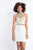 Rachel Allan - 4621 Metallic Beaded Illusion Halter Two-Piece Dress in White and Gold