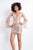 Rachel Allan - 4623 Illusion Angel Sleeve Sequined Cutout Dress in Pink