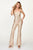 Rachel Allan - 4625 Fully Sequined Sweetheart Jumpsuit in Neutral