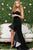 JVN46289 Strapless Ruffled Fitted High Low Dress