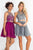 Rachel Allan - 4629 Two Piece Beaded Sheer Halter Chiffon A-line Dress in Purple and Silver