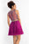 Rachel Allan - 4629 Two Piece Beaded Sheer Halter Chiffon A-line Dress in Purple