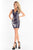 Rachel Allan - 4630 Sequined Sheath Cocktail Dress with Fur Jacket