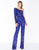 Mac Duggal - 4636R Sequined Asymmetrical Long Sleeve Jumpsuit In Blue and Purple