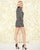 Mac Duggal Black White Red - 4639R Beaded Romper With Matching Jacket In Black