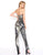 Mac Duggal - 4641R Two Piece Embellished Jumpsuit In Black and Silver
