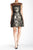 Adrianna Papell -  Metallic Jacquard Short Dress 16260610 in Black and Gold