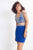 Rachel Allan - 4643 Jeweled Bodice Cut-In Shoulder Two-Piece Dress in Blue