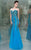 Angela & Alison - 41008C Bedazzled Sweetheart Mermaid Dress in Blue