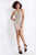 Rachel Allan - 4648 Bead Adorned Illusion Jewel Cutout Dress in Silver