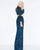 Cassandra Stone - 4650A Sequin Embellished Two Piece Gown In Black and Blue