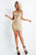 Rachel Allan - 4651 Sequined Sweetheart Fringe Sheath Dress in Gold