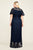 Tadashi Shoji - Lace Ruffled Sheath Dress In Blue
