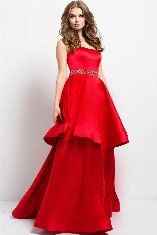 46640 Strapless Tiered A-line Dress