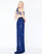 Mac Duggal - 4666M High Halter Lattice Illusion Panel Gown In Blue