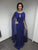 Beaded Neckline Chiffon Cape Gown 46672