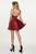 Rachel Allan - 4674 Fully Beaded Matte Satin Dress With Overskirt in Red
