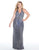 Mac Duggal - 4674F Sequined Halter Neck Sheath Dress In Gray