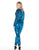 Mac Duggal - 4678F Sequined Deep V-neck Jumpsuit In Blue