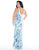 Mac Duggal - 4679F Floral Sequined Bateau Sheath Dress In White and Multi-Color