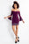 Rachel Allan - 4681 Off-Shoulder Bell Sleeves Dress In Purple