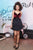 Rachel Allan - 4682 Velvet Sweetheart Feathered A-line Dress in Red and Black