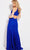 46850 Beaded Halter Lace Evening Gown