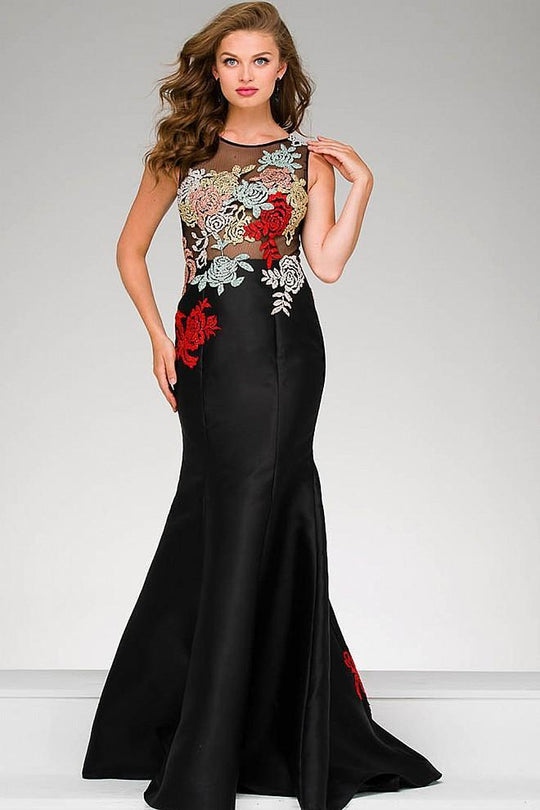 Floral Embellished Mermaid Dress 46901