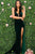 Sweetheart Velvet Left Slit Gown 46920