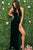 Sweetheart Velvet Left Slit Gown 46920