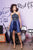 Rachel Allan - 4693 Beaded Halter Stretch Satin A-line Dress In Blue