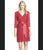 Adrianna Papell - Quarter Length Sleeves Lace Short Dress 41910400 in Red