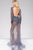 46950 Beaded Fitted Romper Mesh Overlay Dress