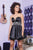 Rachel Allan - 4696 Strapless Beaded Sheath Overlay Dress In Black