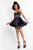 Rachel Allan - 4696 Strapless Beaded Sheath Overlay Dress In Black