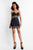 Rachel Allan - 4696 Strapless Beaded Sheath Overlay Dress In Black