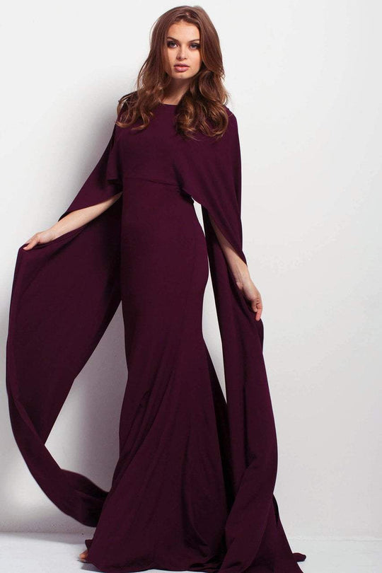 46994 Fabulous Cape Overlay Sheath Evening Gown