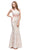 Beaded Lace Fitted Mermaid Evening Dress