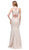 Eureka Fashion - Beaded Lace Fitted Mermaid Evening Dress