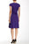 Nine West - 10570382-X53 Surplice V Neck Jersey Dress in Purple