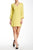 Taylor - Bell Sleeves V-Neck Short Crepe Dress 7038M in Yellow