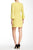 Taylor - Bell Sleeves V-Neck Short Crepe Dress 7038M in Yellow